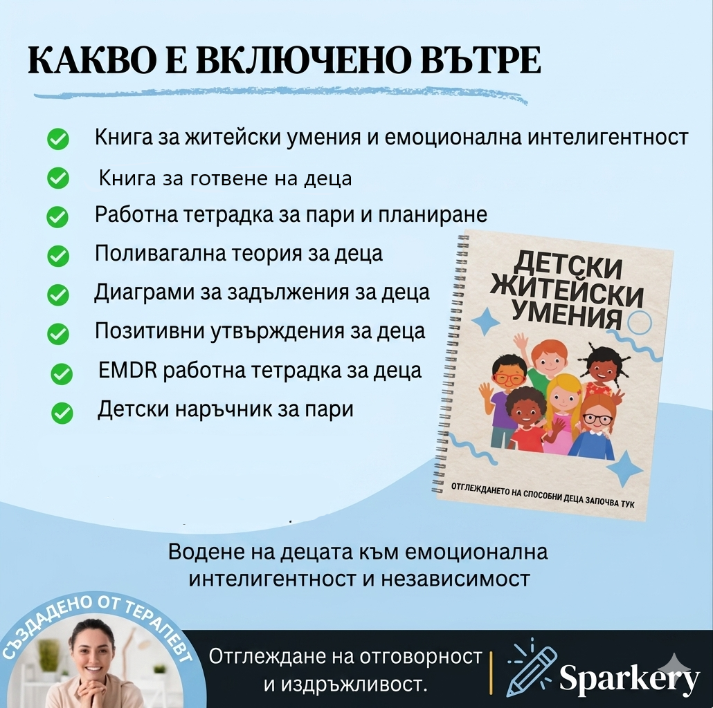 Комплект умения за живота за деца (5 Книги + 1 Бонус)